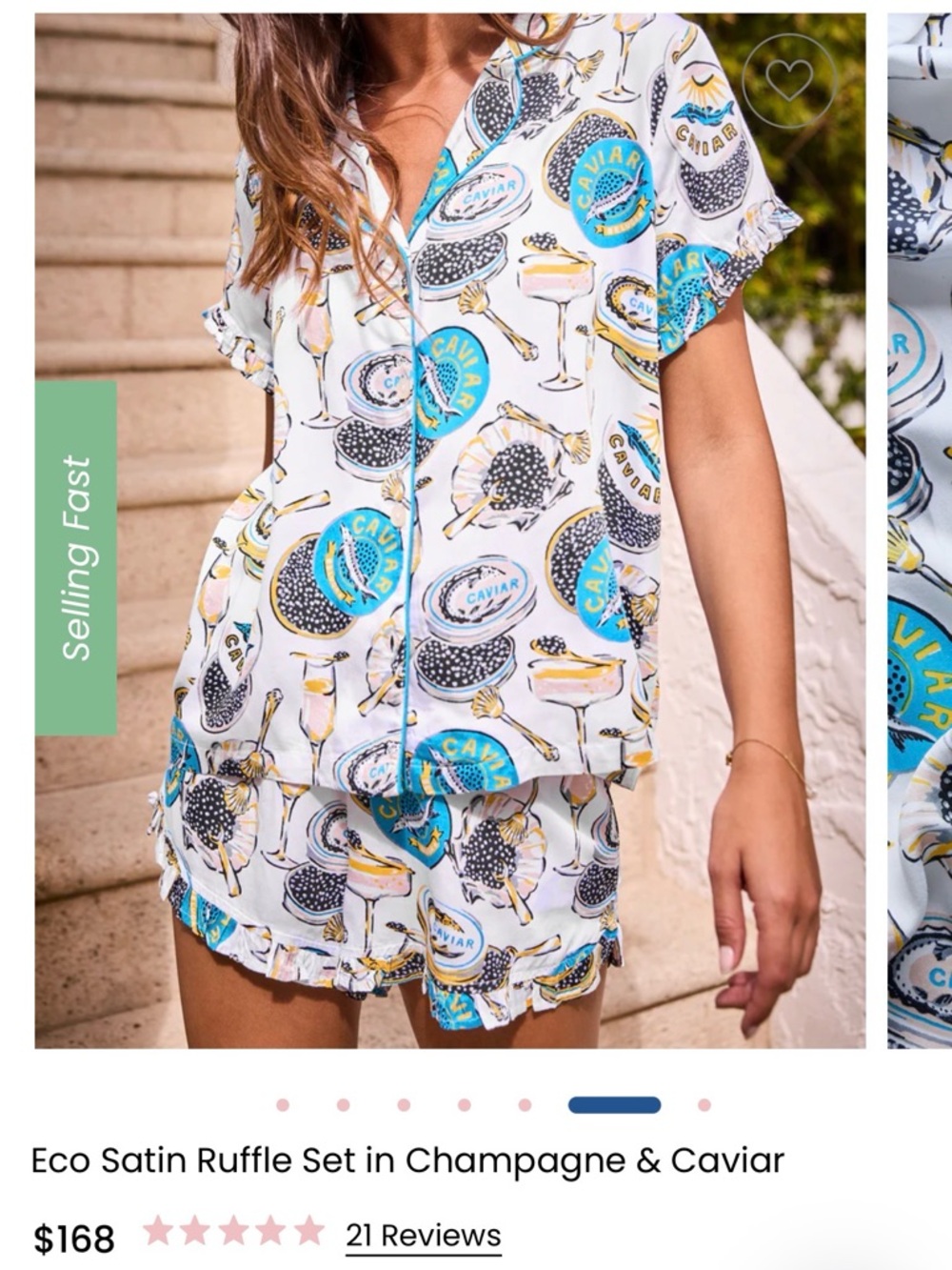 PRINTFRESH Pajama Set - Champagne & Caviar